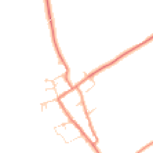 Daytime road noise heatmap for YO61 2QN
