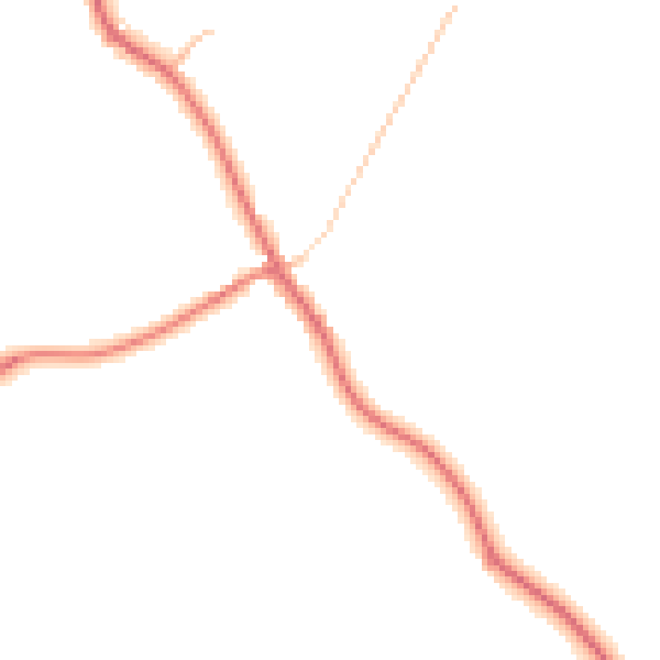 Daytime road noise heatmap for YO61 2RL