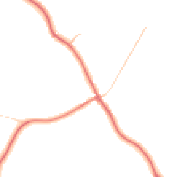 Daytime road noise heatmap for YO61 2RN