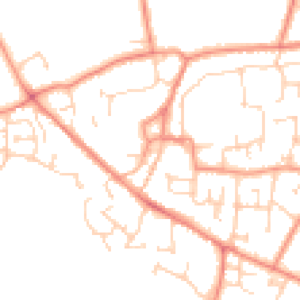 Daytime road noise heatmap for YO61 3AG