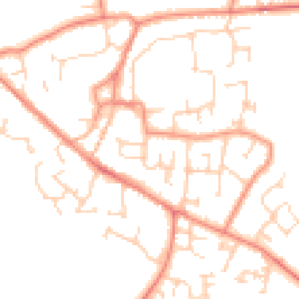 Daytime road noise heatmap for YO61 3DA