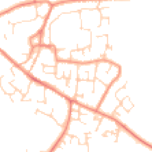 Daytime road noise heatmap for YO61 3DE