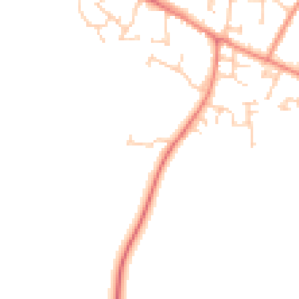 Daytime road noise heatmap for YO61 3FT