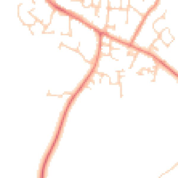 Daytime road noise heatmap for YO61 3FX