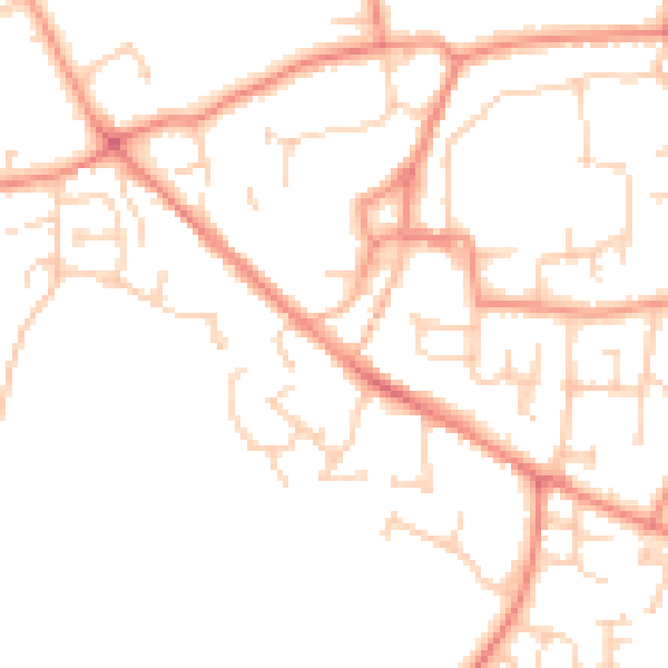 Daytime road noise heatmap for YO61 3HX