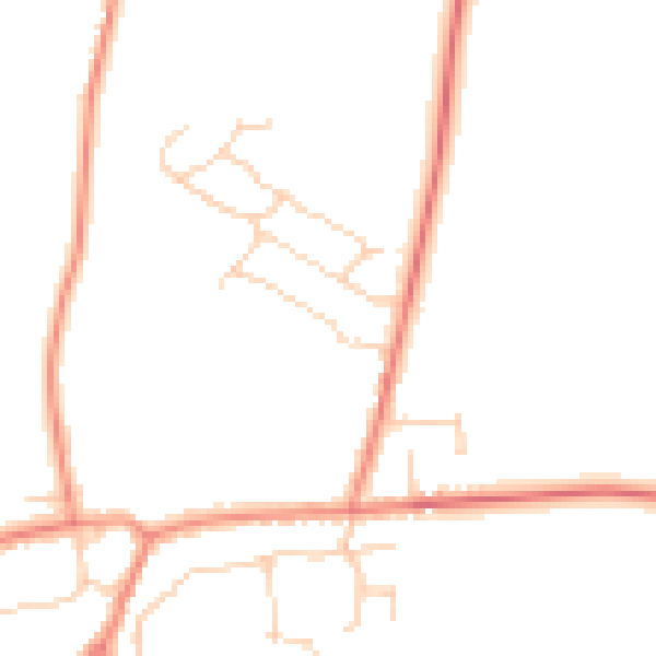 Daytime road noise heatmap for YO61 3RU