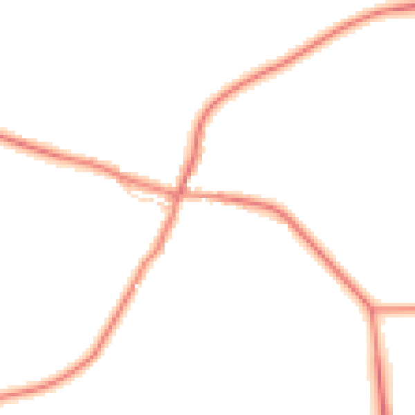 Daytime road noise heatmap for YO61 4AA