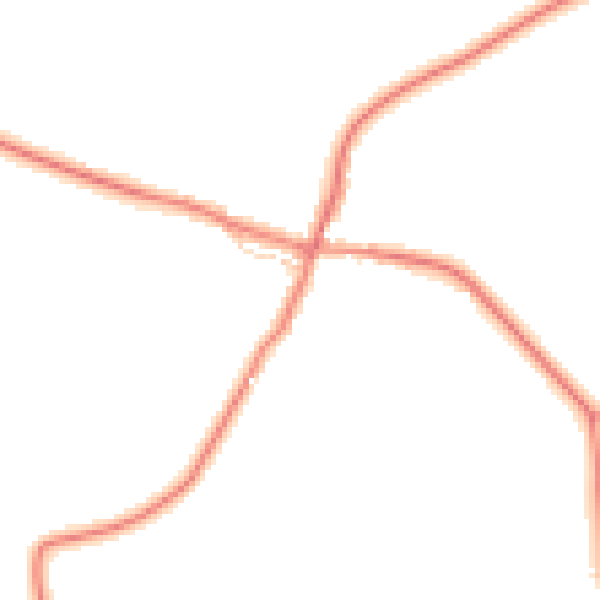 Daytime road noise heatmap for YO61 4AE