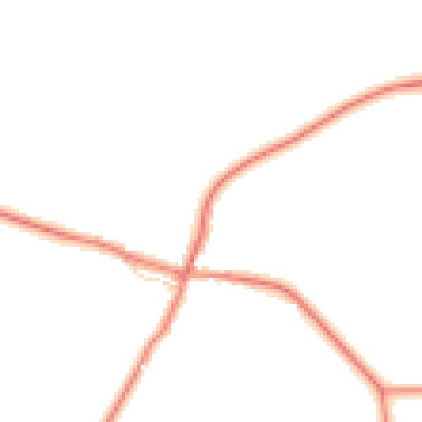 Daytime road noise heatmap for YO61 4BB
