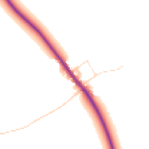 Daytime road noise heatmap for YO61 4NA