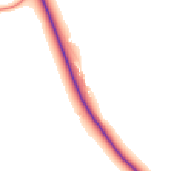 Daytime road noise heatmap for YO61 4NW