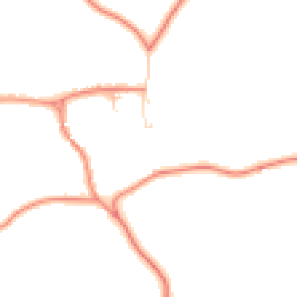 Daytime road noise heatmap for YO61 4PA