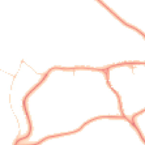 Daytime road noise heatmap for YO61 4PZ