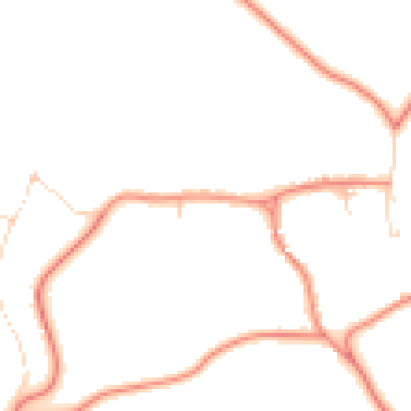 Daytime road noise heatmap for YO61 4QA