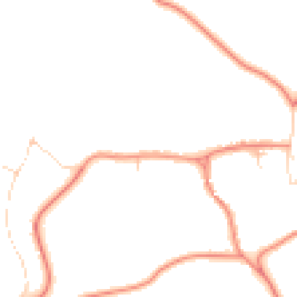 Daytime road noise heatmap for YO61 4QB