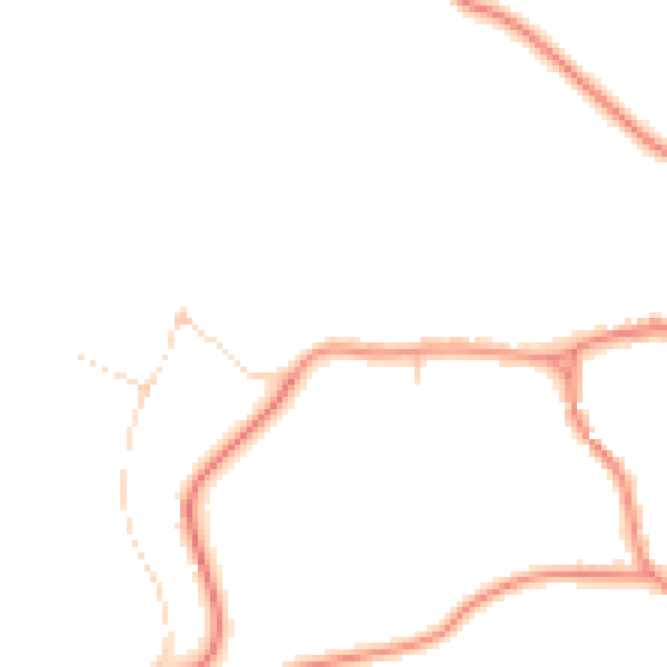 Daytime road noise heatmap for YO61 4QD
