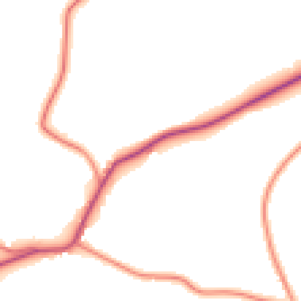 Daytime road noise heatmap for YO61 4RA
