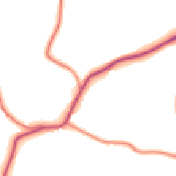 Daytime road noise heatmap for YO61 4RD