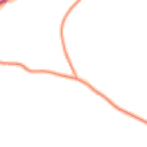 Daytime road noise heatmap for YO61 4RJ