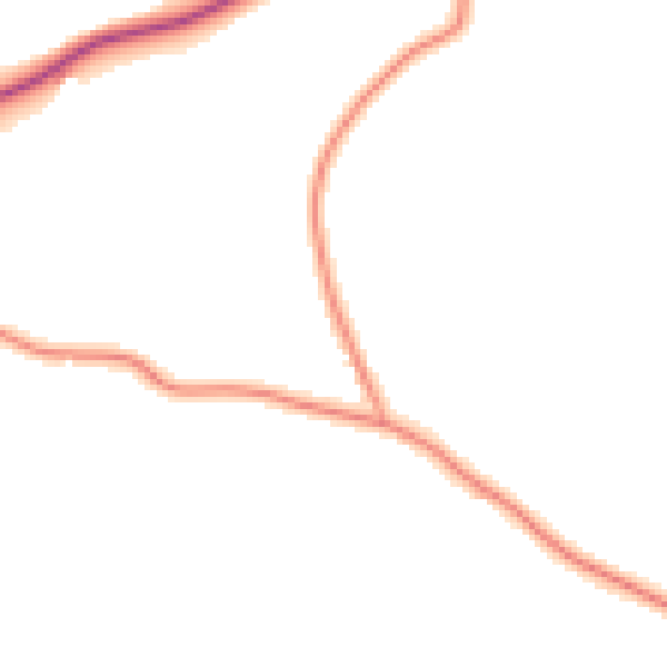 Daytime road noise heatmap for YO61 4RL