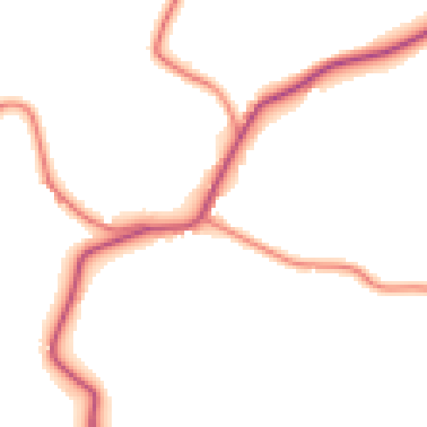 Daytime road noise heatmap for YO61 4RQ
