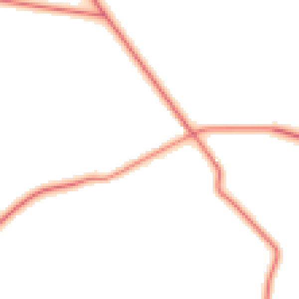 Daytime road noise heatmap for YO61 4SL