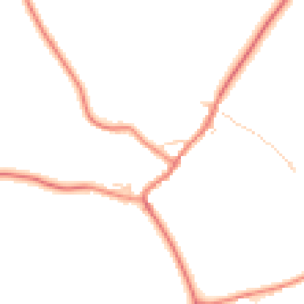 Daytime road noise heatmap for YO61 4TA
