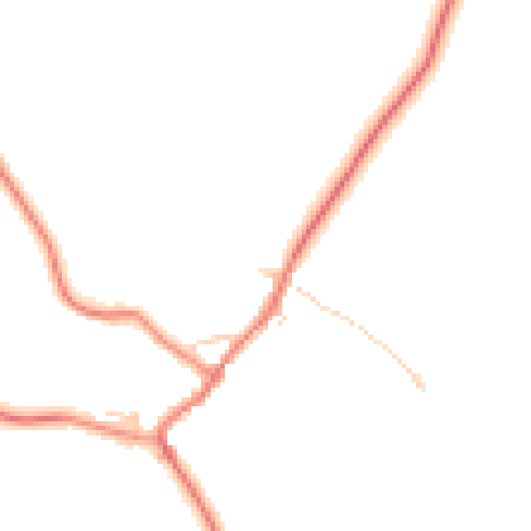 Daytime road noise heatmap for YO61 4TD