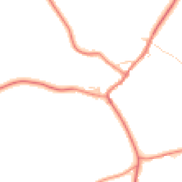 Daytime road noise heatmap for YO61 4TF