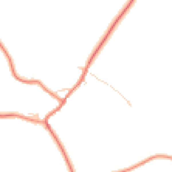 Daytime road noise heatmap for YO61 4TY