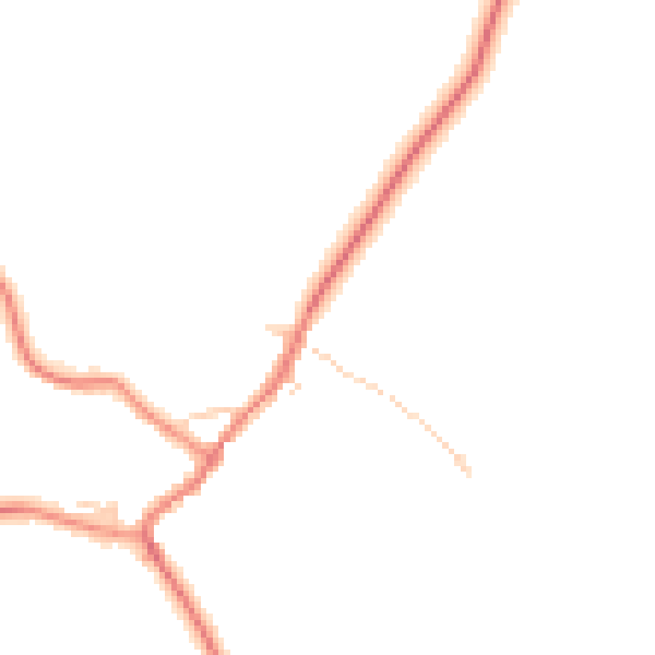 Daytime road noise heatmap for YO61 4UA